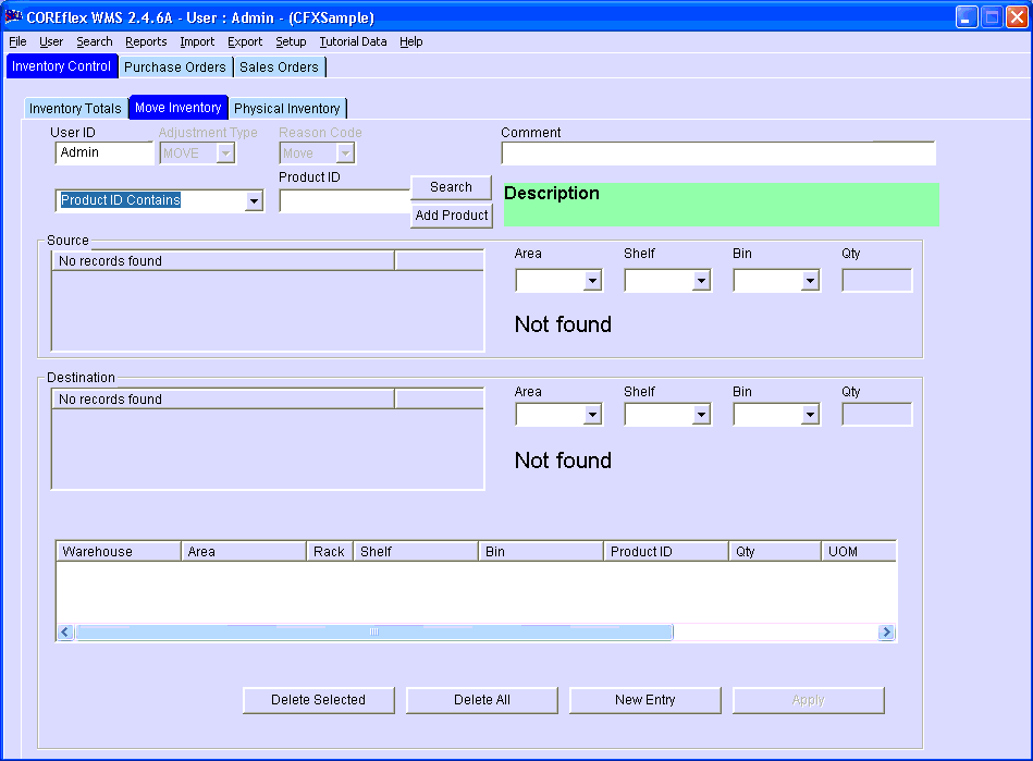 Inventory Control Flow